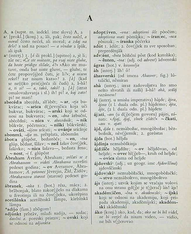 SLOVENAČKO-SRPSKOHRVATSKI REČNIK, več avtorjev