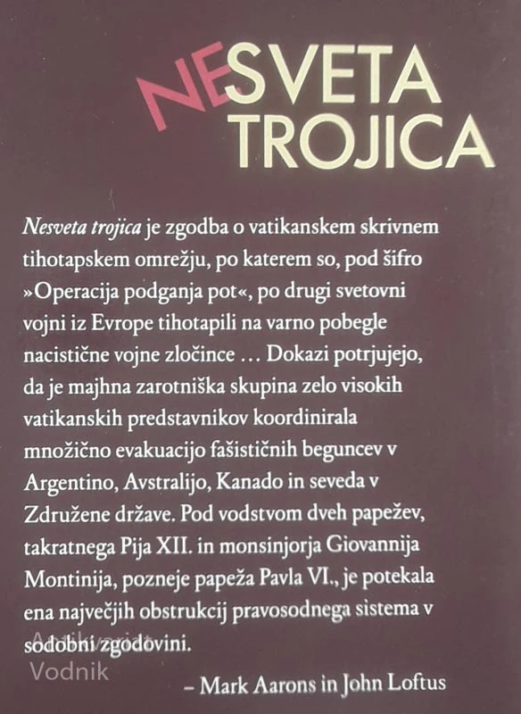 NESVETA TROJICA, Mark Aarons in John Loftus