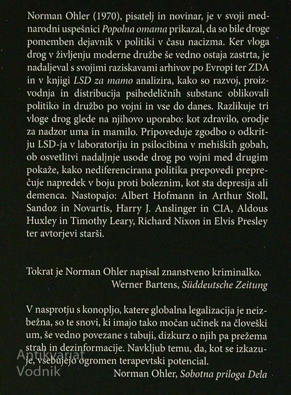 LSD ZA MAMO; PSIHADELIČNE DROGE: OROŽJE, MAMILO, ZDRAVILO, Norman Ohler