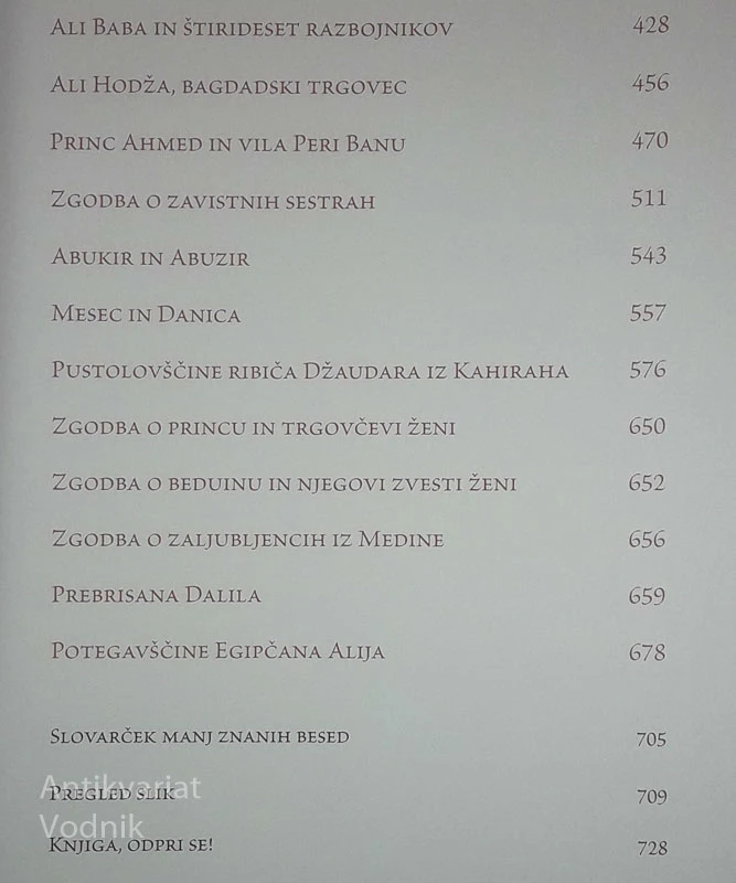 TISOČ IN ENA NOČ (z zlato obrezo)
