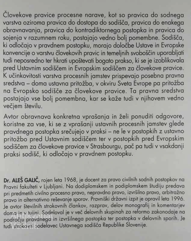USTAVNO CIVILNO PROCESNO PRAVO, Aleš Galič