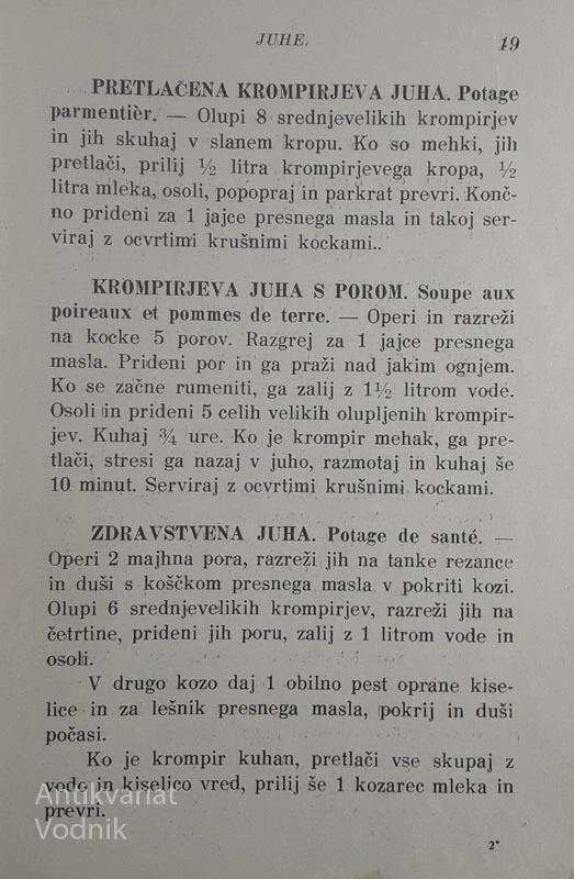 IZ FRANCOSKE MEŠČANSKE KUHINJE, priredila Marija Moravčeva