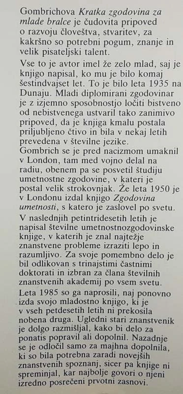 KRATKA SVETOVNA ZGODOVINA ZA MLADE BRALCE, Ernst H. Gombrich