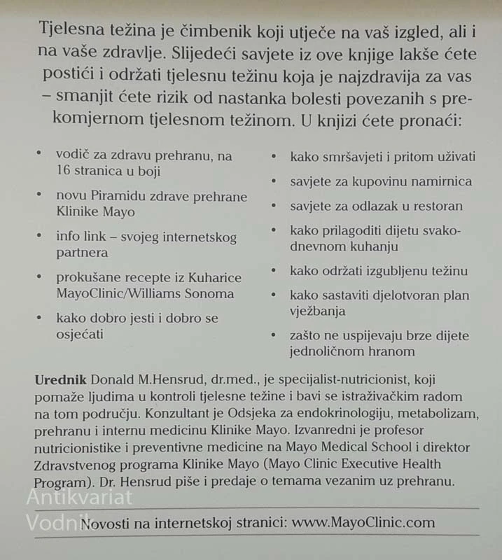 O ZDRAVOJ TEŽINI, Mayo Clinic