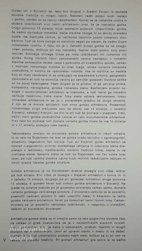 ARS SLOVENIAE; GOTSKA ARHITEKTURA