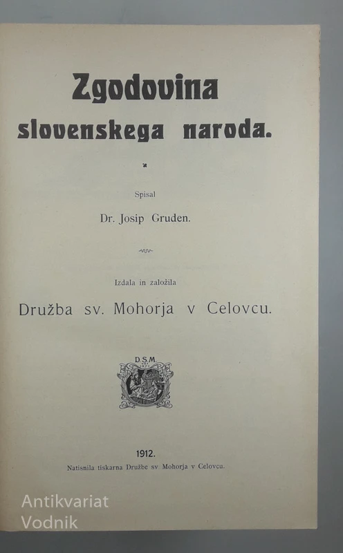 ZGODOVINA SLOVENSKEGA NARODA, Dr. Josip Gruden