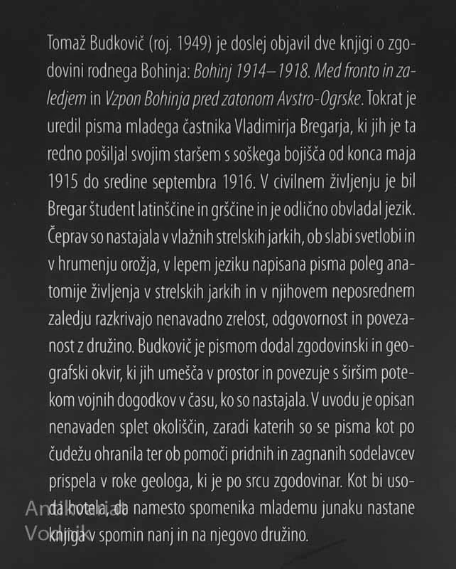 S TURUDIJEVIM BATALJONOM NA SOŠKEM BOJIŠČU, Tomaž Budkovič