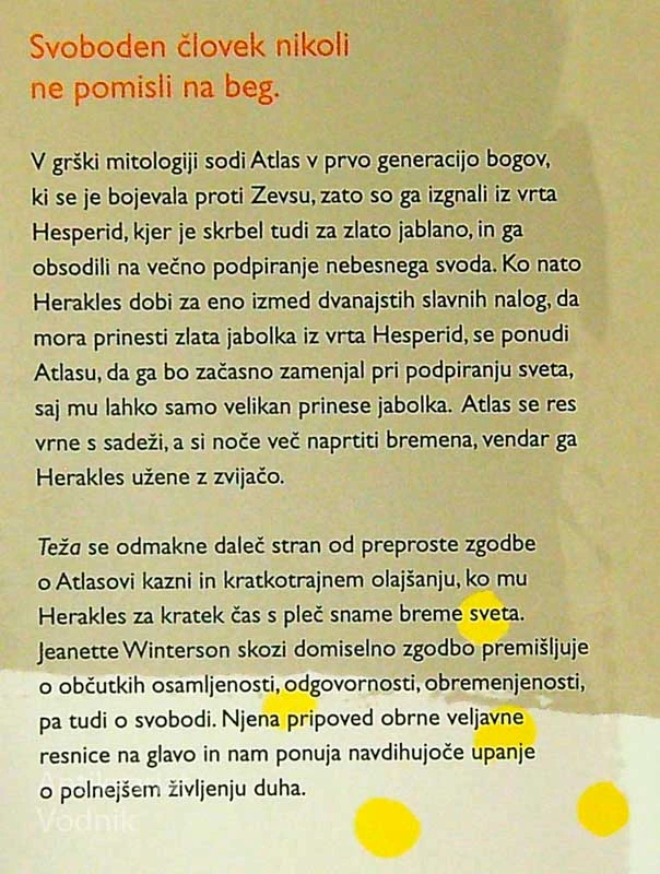 TEŽA; MIT O ATLASU IN HERAKLU, Jeanette Winterson