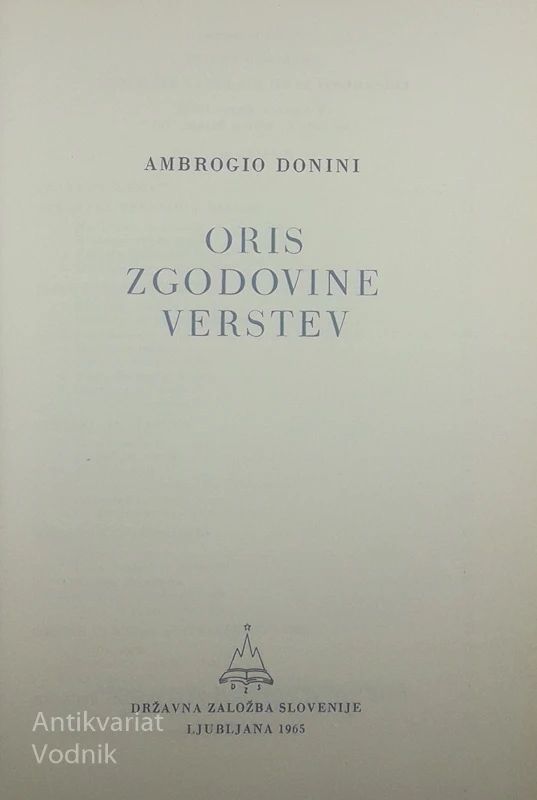 ORIS ZGODOVINE VERSTEV, Donini