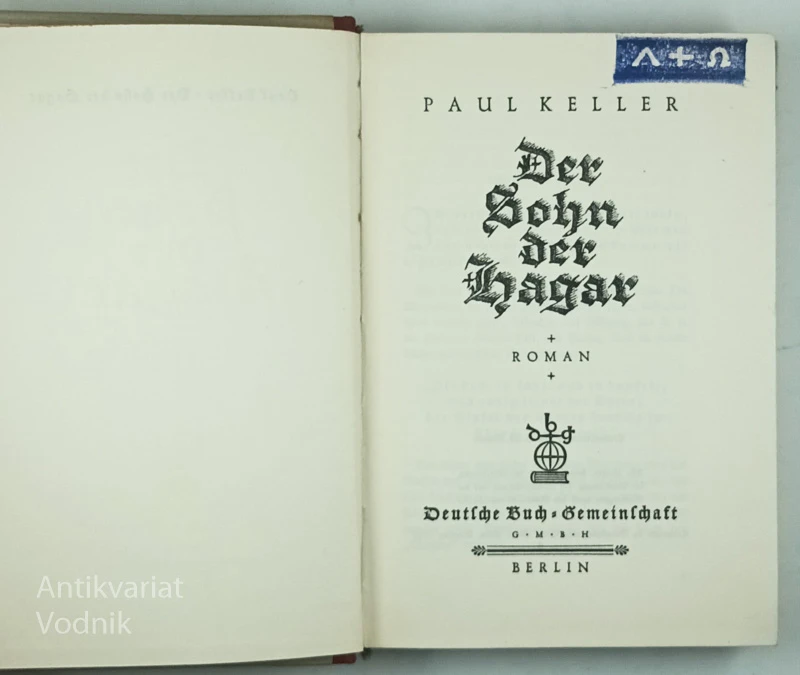 DER SOHN DER HAGAR, Paul Keller