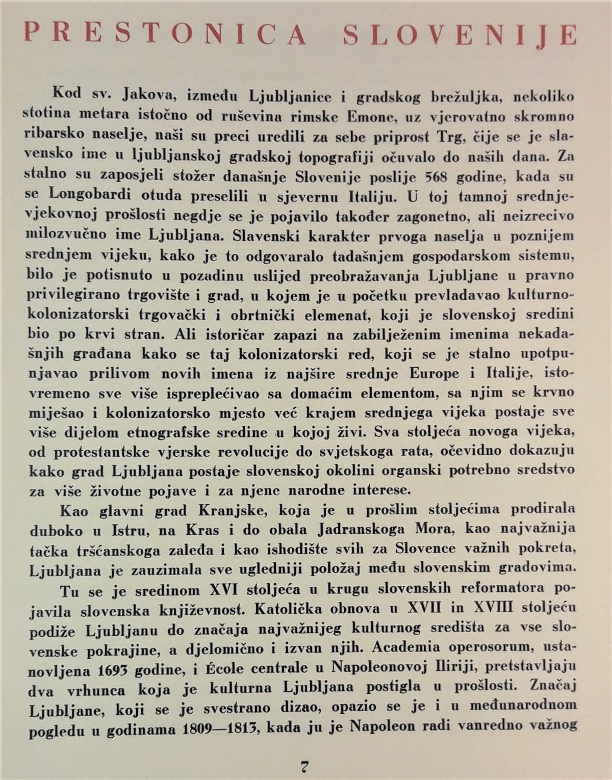 LJUBLJANA – prestolnica Slovenije
