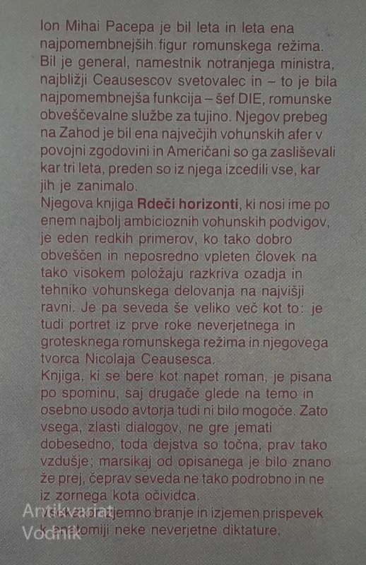 RDEČI HORIZONTI, Ion Pacepa