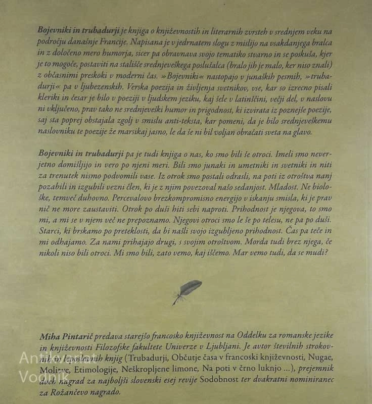 BOJEVNIKI IN TRUBADURJI, Miha Pintarič (ilustriral Damjan Stepančič)