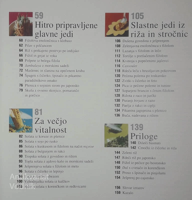 RIŽ, STROČNICE IN ŽITA; ZDRAVA PREHRANA ZA ZDRAVO ŽIVLJENJE