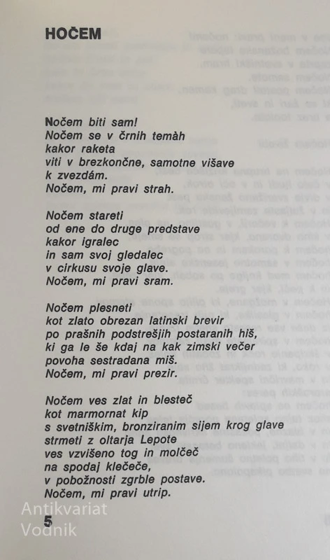 PESMI O NAŠIH DNEH, Janez Menart