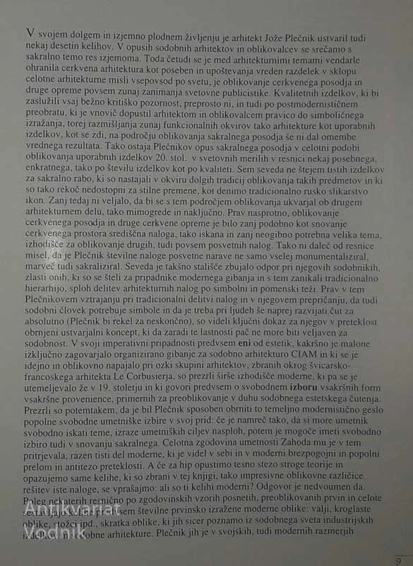 PLEČNIKOVI KELIHI / PLEČNIKS MESSKELCHE / PLAČNIKS’S CHALICES, več avtorjev