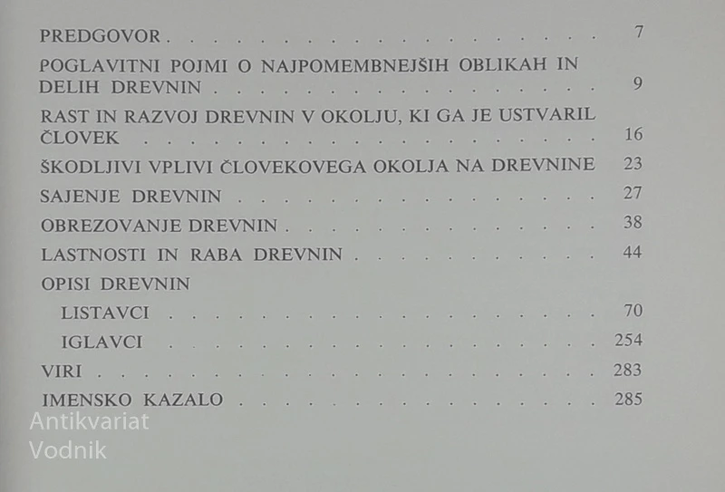 VRTNO DREVJE IN GRMOVNICE, Aleksander Šiftar
