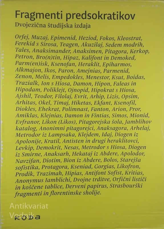 FRAGMENTI PREDSOKRATIKOV