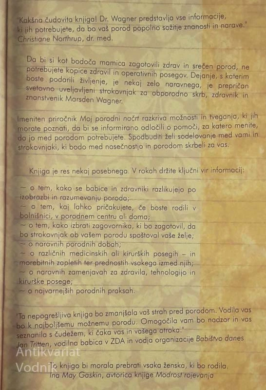 MOJ PORODNI NAČRT, dr. Marsden Wagner