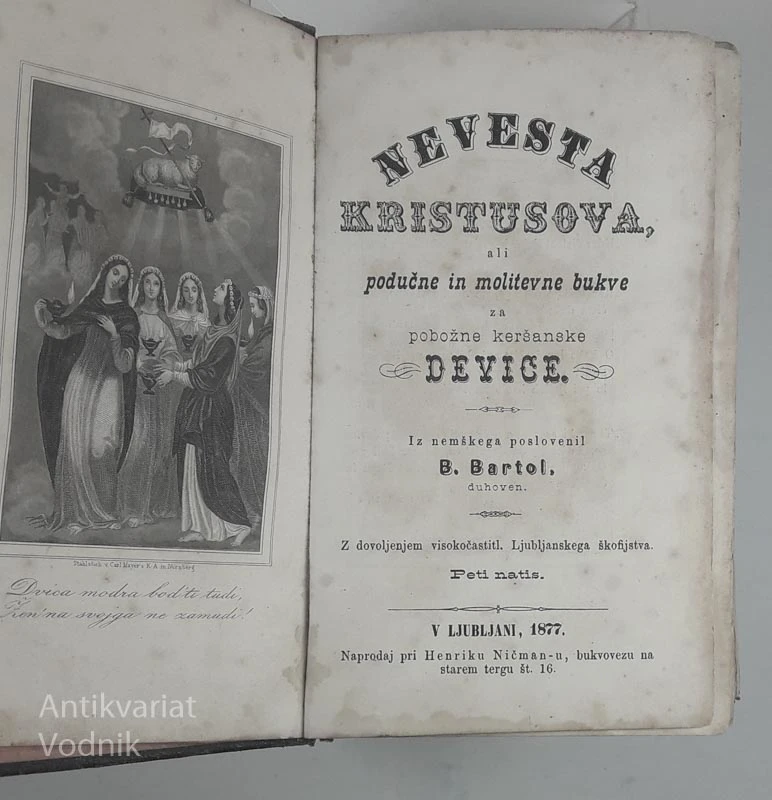 NEVESTA KRISTUSOVA ali podučne in molitvene bukve