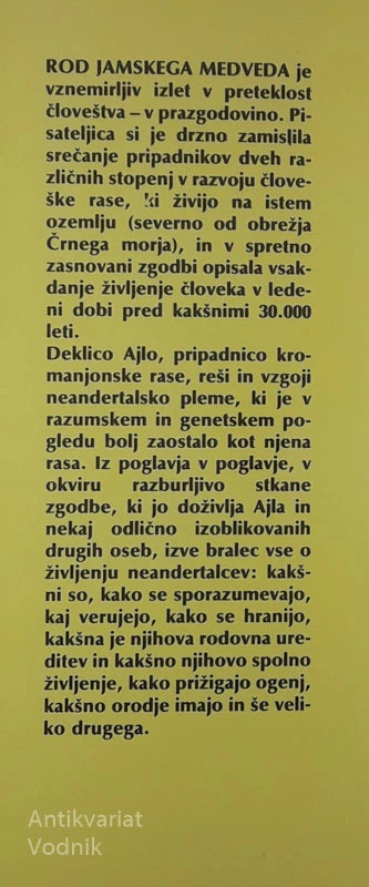 ROD JAMSKEGA MEDVEDA, Jean M. Auel