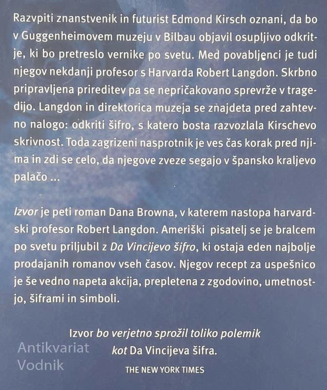 IZVOR, Dan Brown