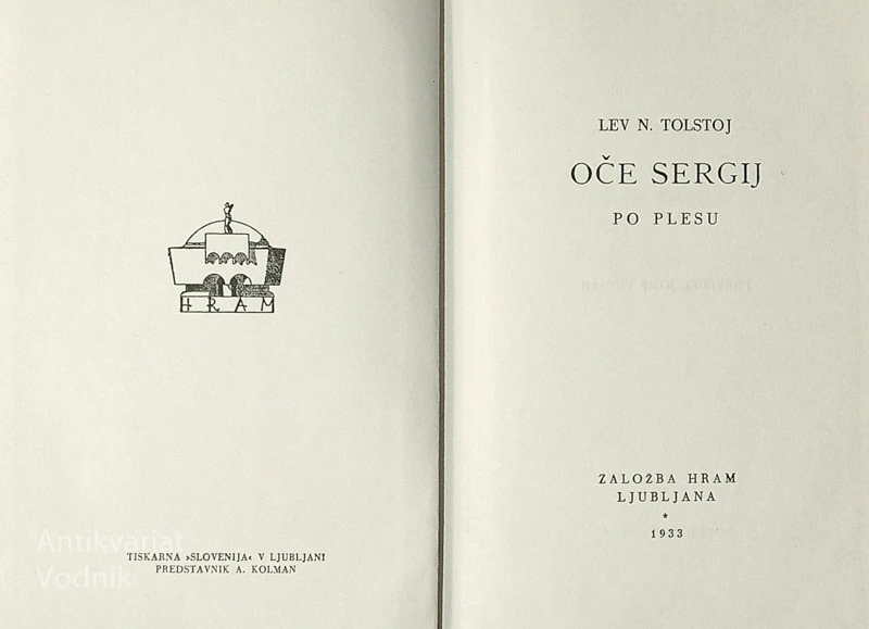 OČE SERGIJ; PO PLESU, Lev N. Tolstoj