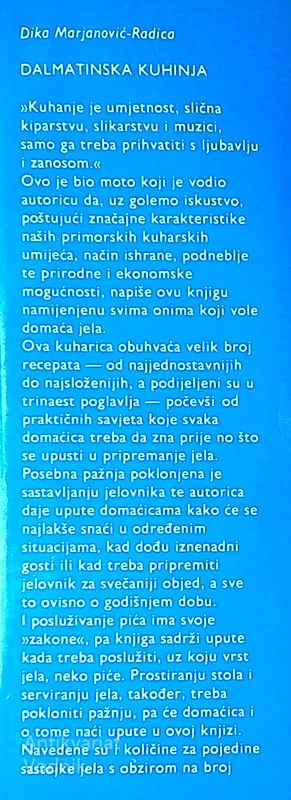 DALMATINSKA KUHINJA, Dika Marjanović-Radica (v hrvaščini)