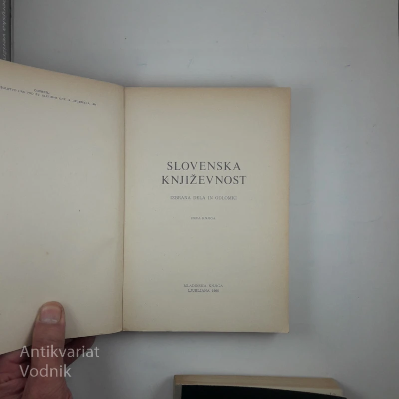 ZBIRKA KNJIG SLOVENSKA KNJIŽEVNOST, UREDIL DUŠAN PIRJEVEC