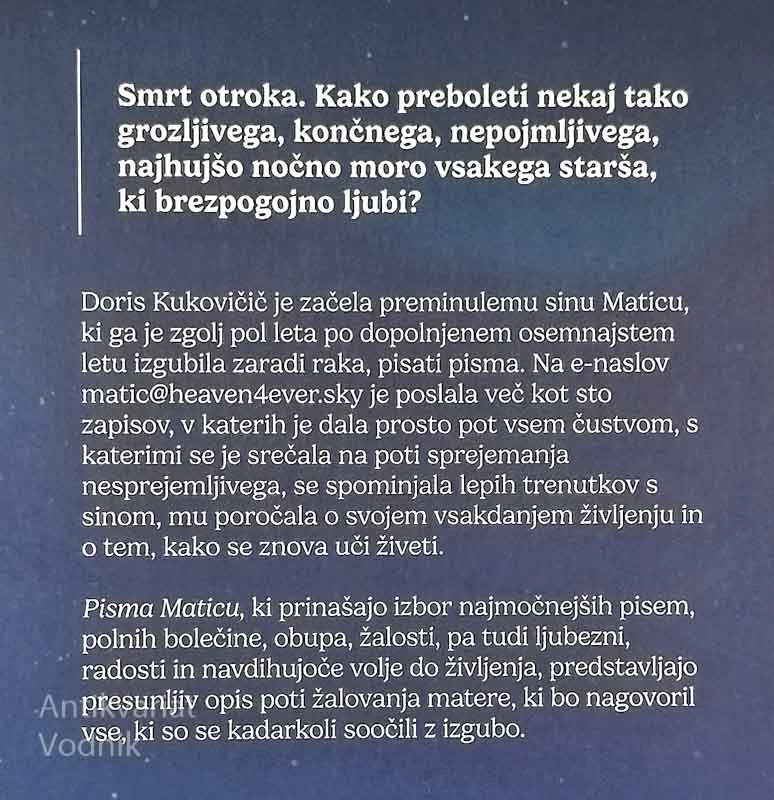 PISMA MATICU, Doris Kukovičič