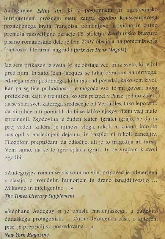 EDINI SIN, Stéphane Audeguy