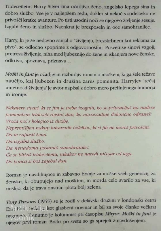 MOŠKI IN FANT, Tony Parsons