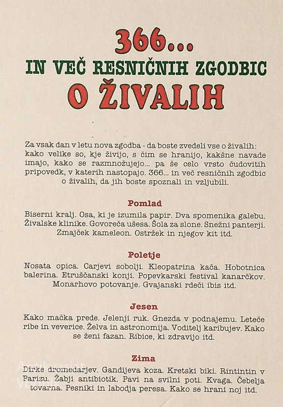 366… IN VEČ RESNIČNIH ZGODB O ŽIVALIH, A. Bertino, F. Valla, ilustracije L. Orlandi