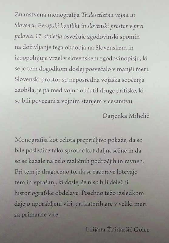 TRIDESETLETNA VOJNA IN SLOVENCI