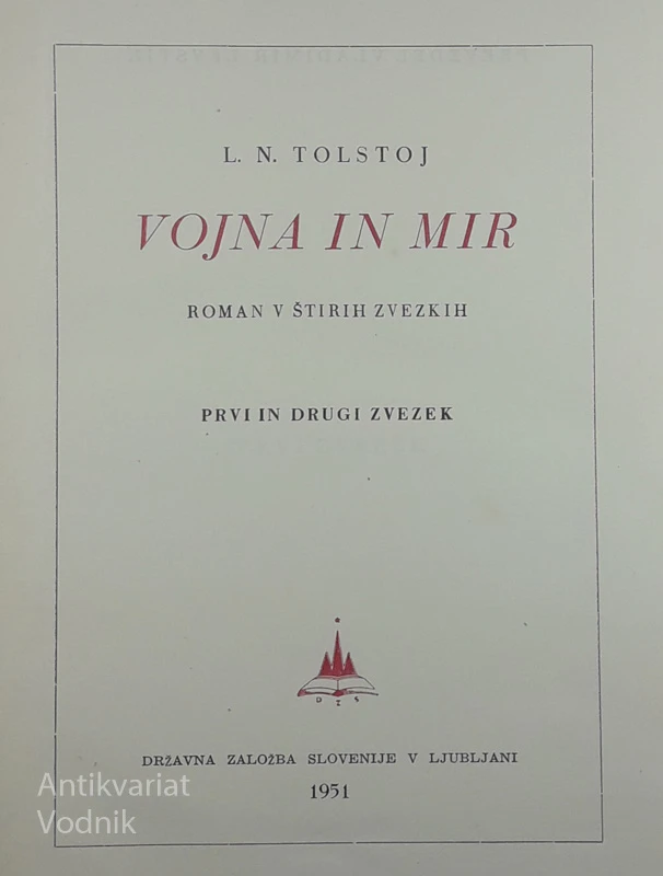 VOJNA IN MIR, L. N. Tolstoj