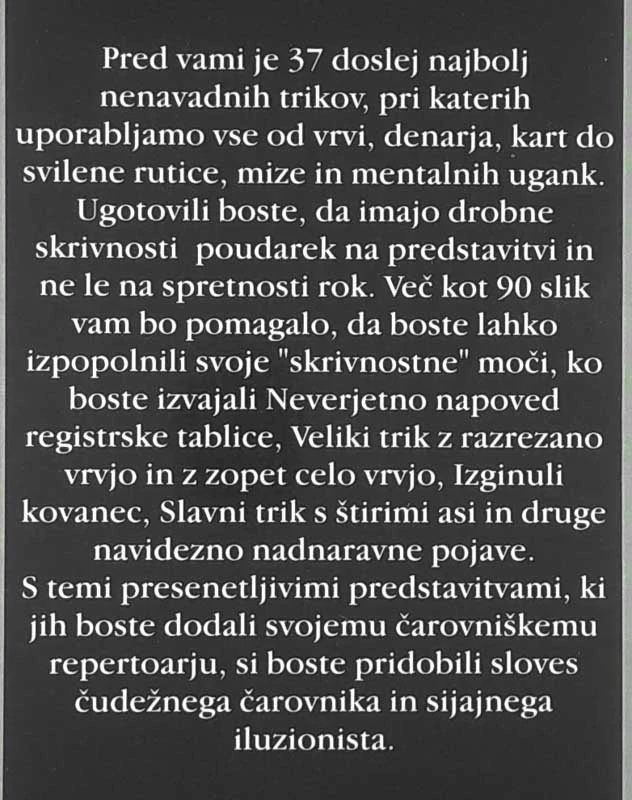 KLJUČ DO SKRIVNOSTI ČAROVNIŠKIH TRIKOV, Charles Barry Townsend