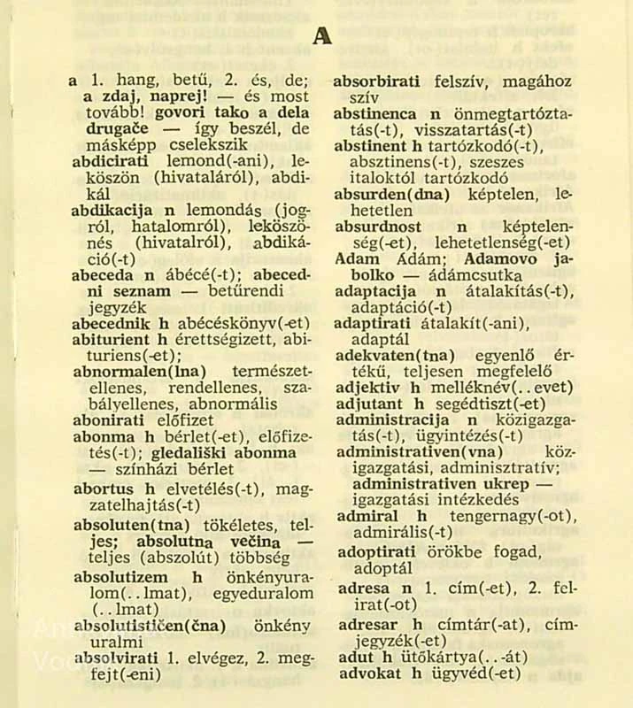 SLOVENSKO – MADŽARSKI SLOVAR, F. Šebjanič
