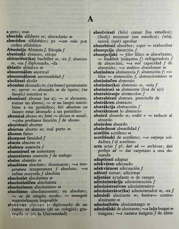 SLOVENSKO – ŠPANSKI SLOVAR, Anton Grad