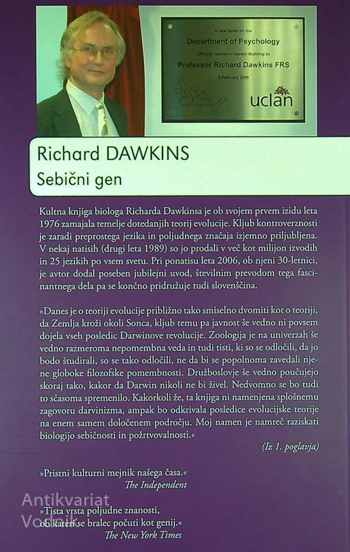 SEBIČNI GEN, Richard Dawkins