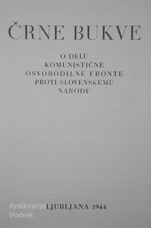 ČRNE BUKVE, več avtorjev