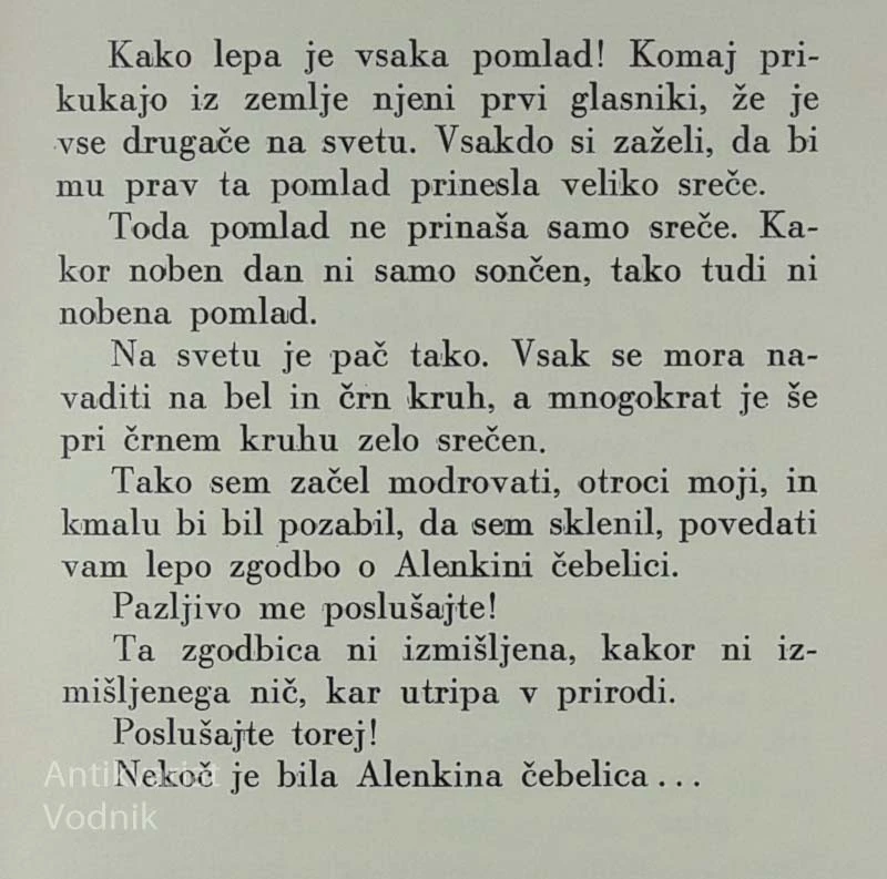 ALENKINA ČEBELICA, France Novšak, ilustriral Milko Bambič