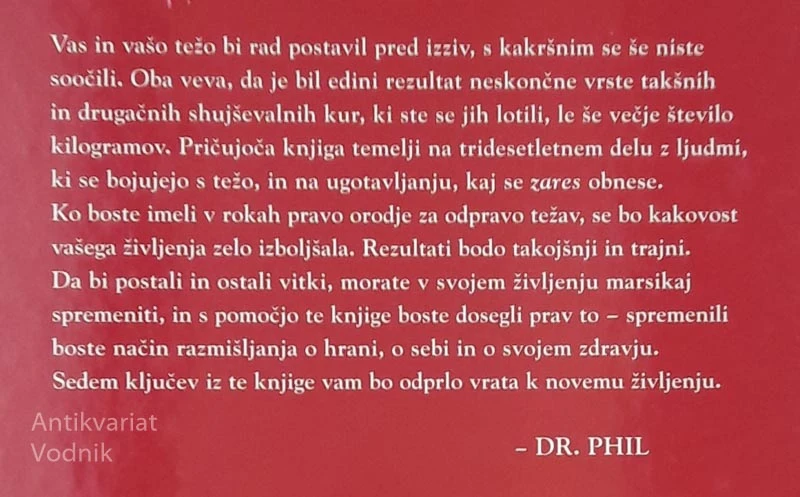 KONEC TEŽAV S TEŽO, Dr. Phil Mc Graw