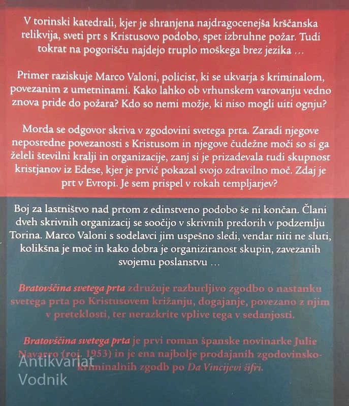 BRATOVŠČINA SVETEGA PRTA, Julia Navarro