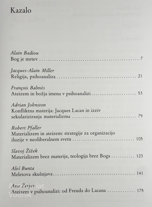 ATEIZEM, Problemi, zbirka Analecta