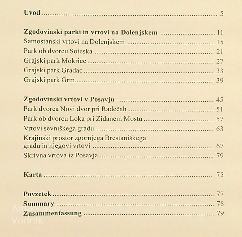 ZGODOVINSKI VRTOVI DOLENJSKE IN POSAVJA, Mitja Simič, Alenka Kolšek