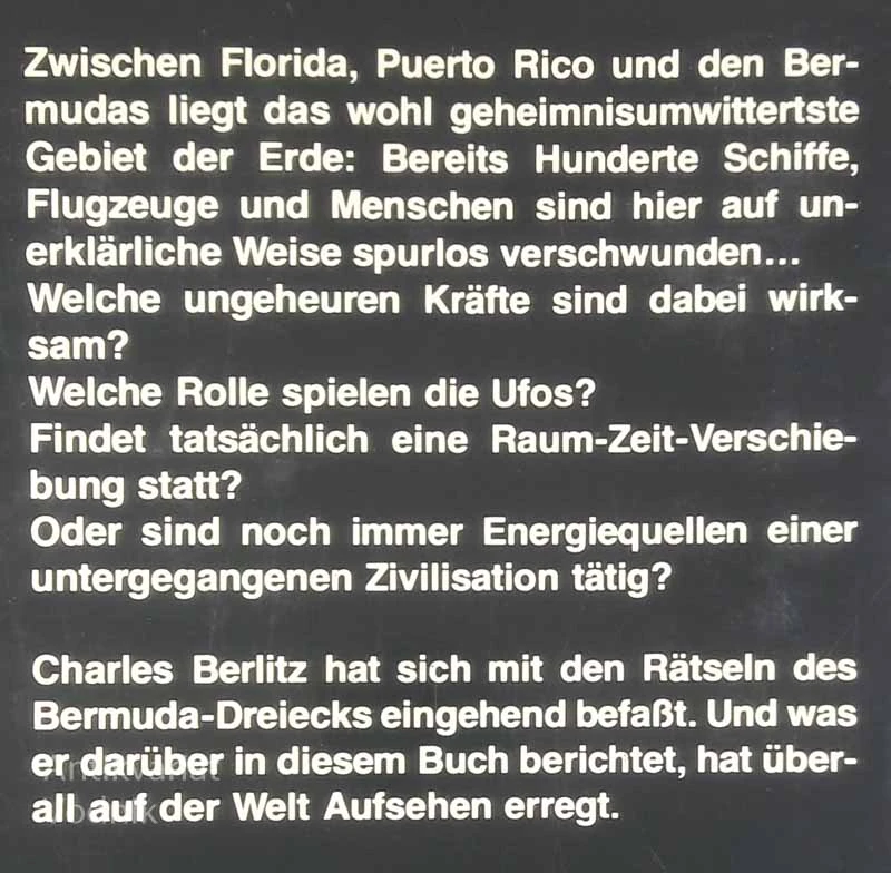 DAS BERMUDA-DREICEK, FENSTER ZUM KOSMOS? Charles Berlitz