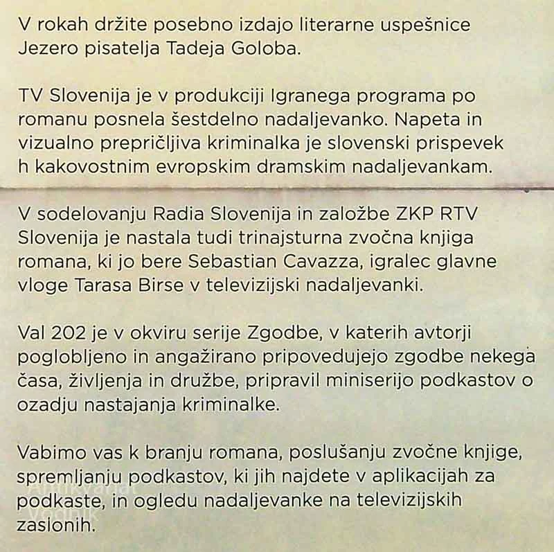 JEZERO, Tadej Golob