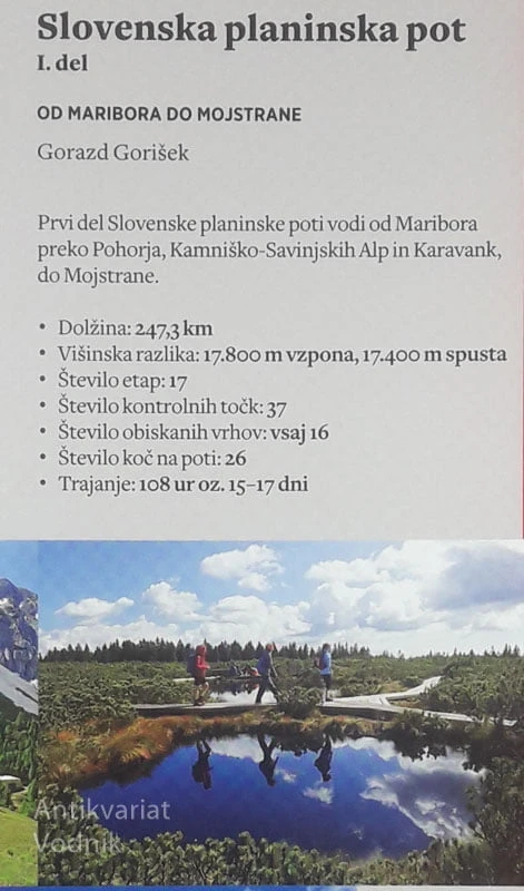 SLOVENSKA PLANINSKA POT 1. DEL; OD MARIBORA DO MOJSTRANE, Gorazd Gorišek