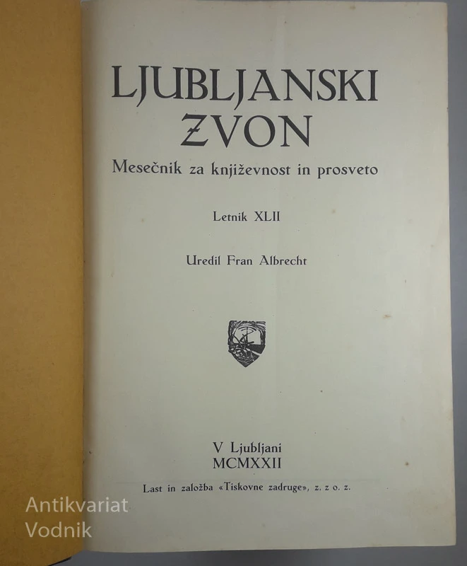 LJUBLJANSKI ZVON, LETNIK XLII