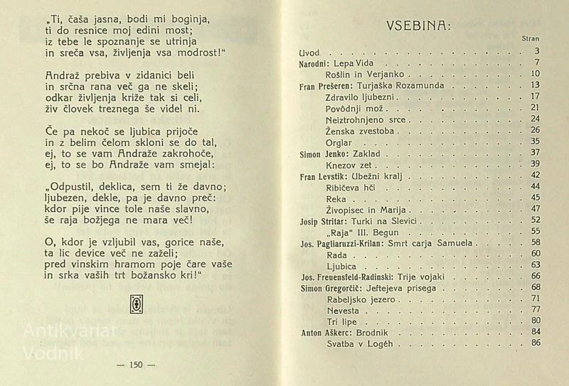 SLOVENSKE BALADE IN ROMANCE, uredil C. Golar